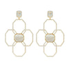 Carol Brodie Juno Flora Earring in Mother of Pearl with White Zircon