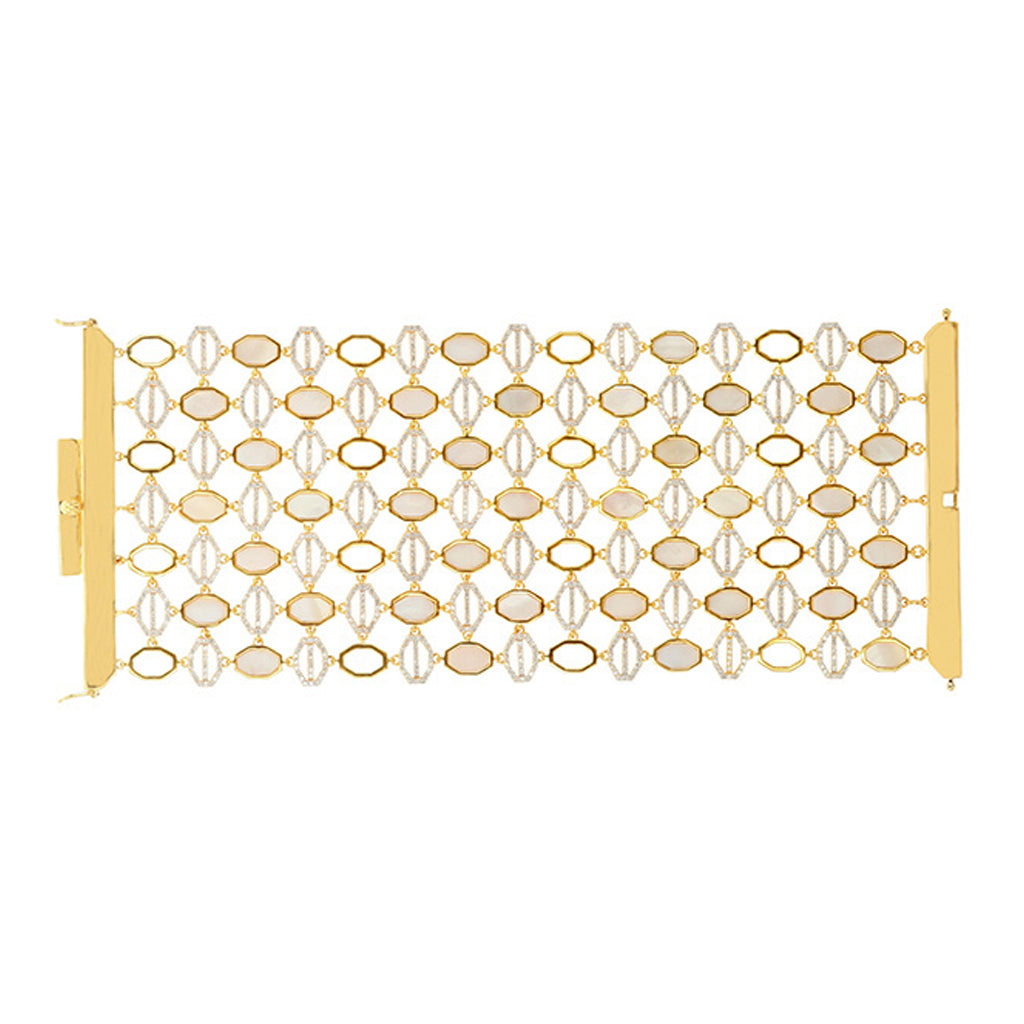 Carol Brodie Juno Warrior Mother of Pearl Bracelet