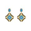Carol Brodie Maia Hermes Lucky Clover Earrings in Blue
