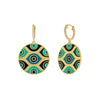 Carol Brodie Athena Evil Eye Earrings in Green