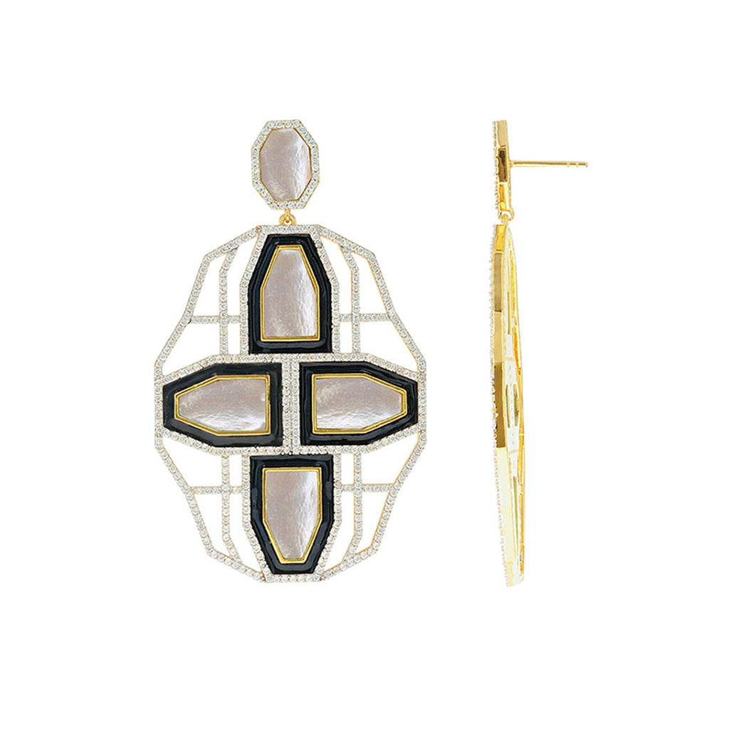 Carol Brodie Aurora Dawn Earring in Mother of Pearl