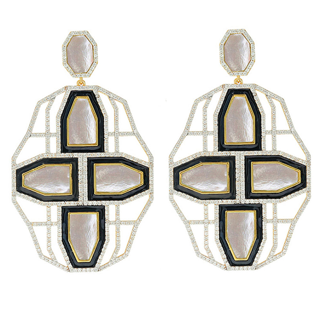 Carol Brodie Aurora Dawn Earring in Mother of Pearl