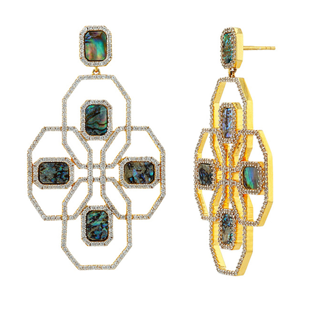 Carol Brodie Juno Shield Earring in Abalone