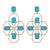 Carol Brodie Juno Shield Earring in Turquoise