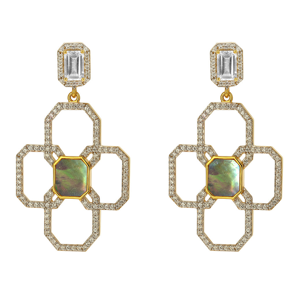 Carol Brodie Juno Flora Tous Le Jour Earring - Abalone
