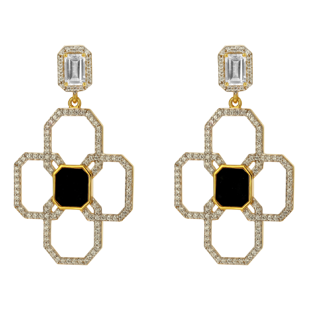 Carol Brodie Juno Flora Tous Le Jour Earring - Black Onyx