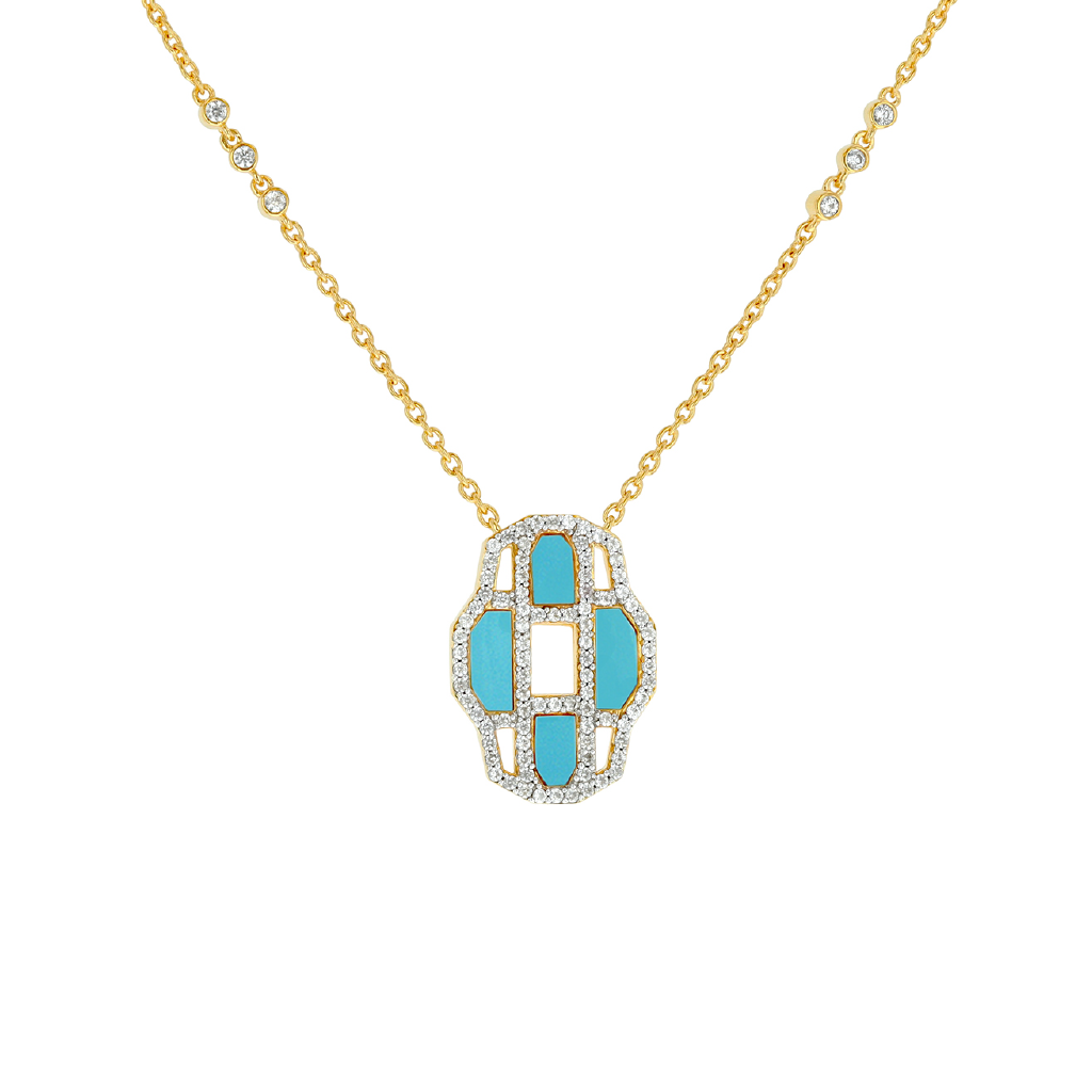 Carol Brodie Juno Venus Necklace in Turquoise