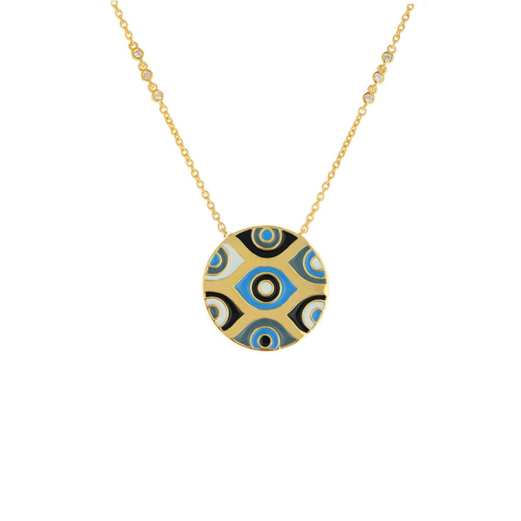 Carol Brodie Athena Evil Eye Necklace - Blue - Carol Brodie Collection