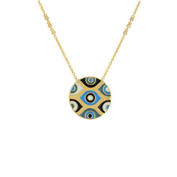 Carol Brodie Athena Evil Eye Necklace - Blue - Carol Brodie Collection