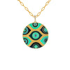Carol Brodie Athena Evil Eye Medallion in Green