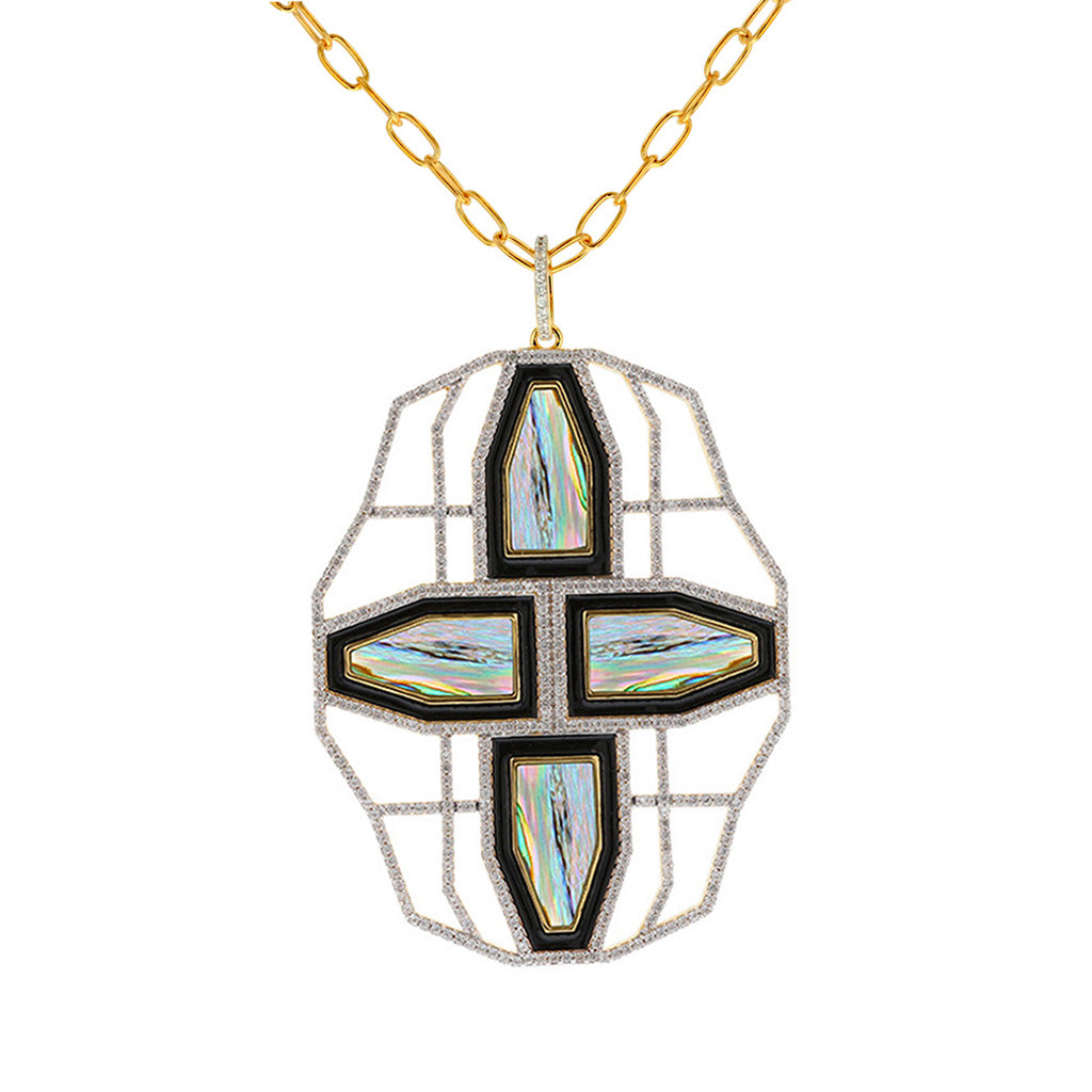 Carol Brodie Aurora Dawn Abalone Pendant Necklace