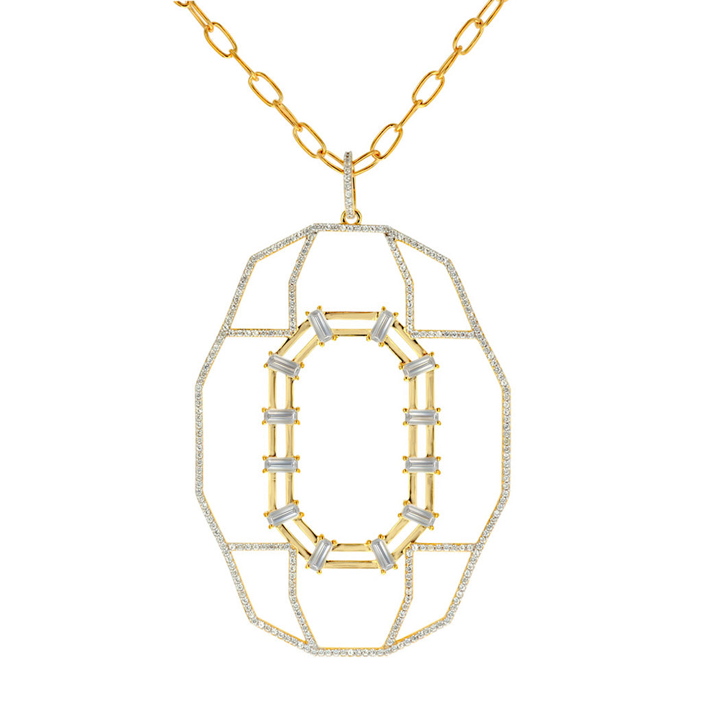 Carol Brodie Juno Saturn Medallion Pendant Necklace