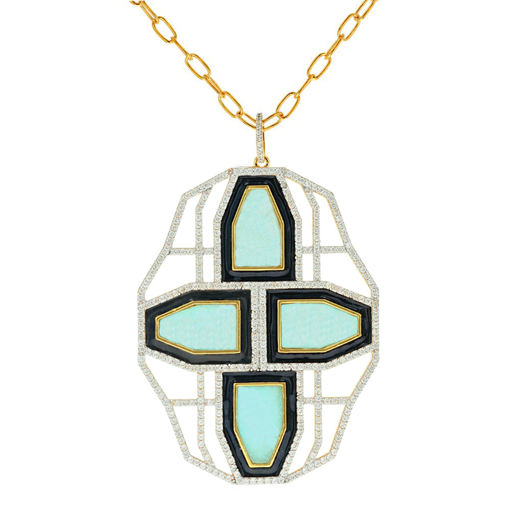 Carol Brodie Aurora Dawn Amazonite Pendant Necklace