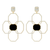 Carol Brodie Juno Flora Earring in Black Onyx with White Zircon