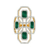 Carol Brodie Juno Shield Ring in Malachite