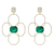 Carol Brodie Juno Flora Earring in Malachite with White Zircon