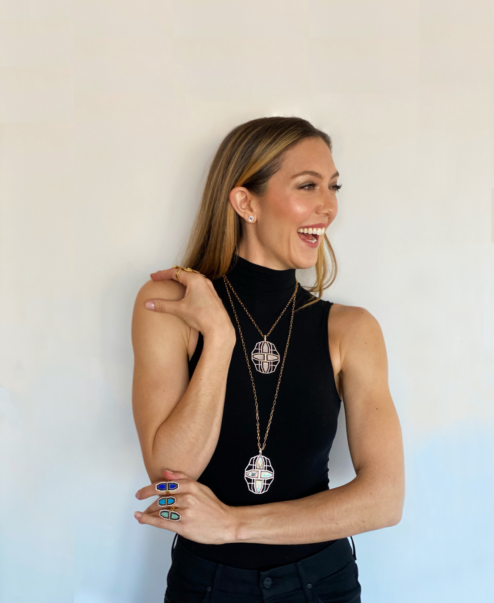 Aurora Dawn Mother of Pearl Pendant Necklace