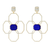 Carol Brodie Juno Flora Earring in Lapis with White Zircon