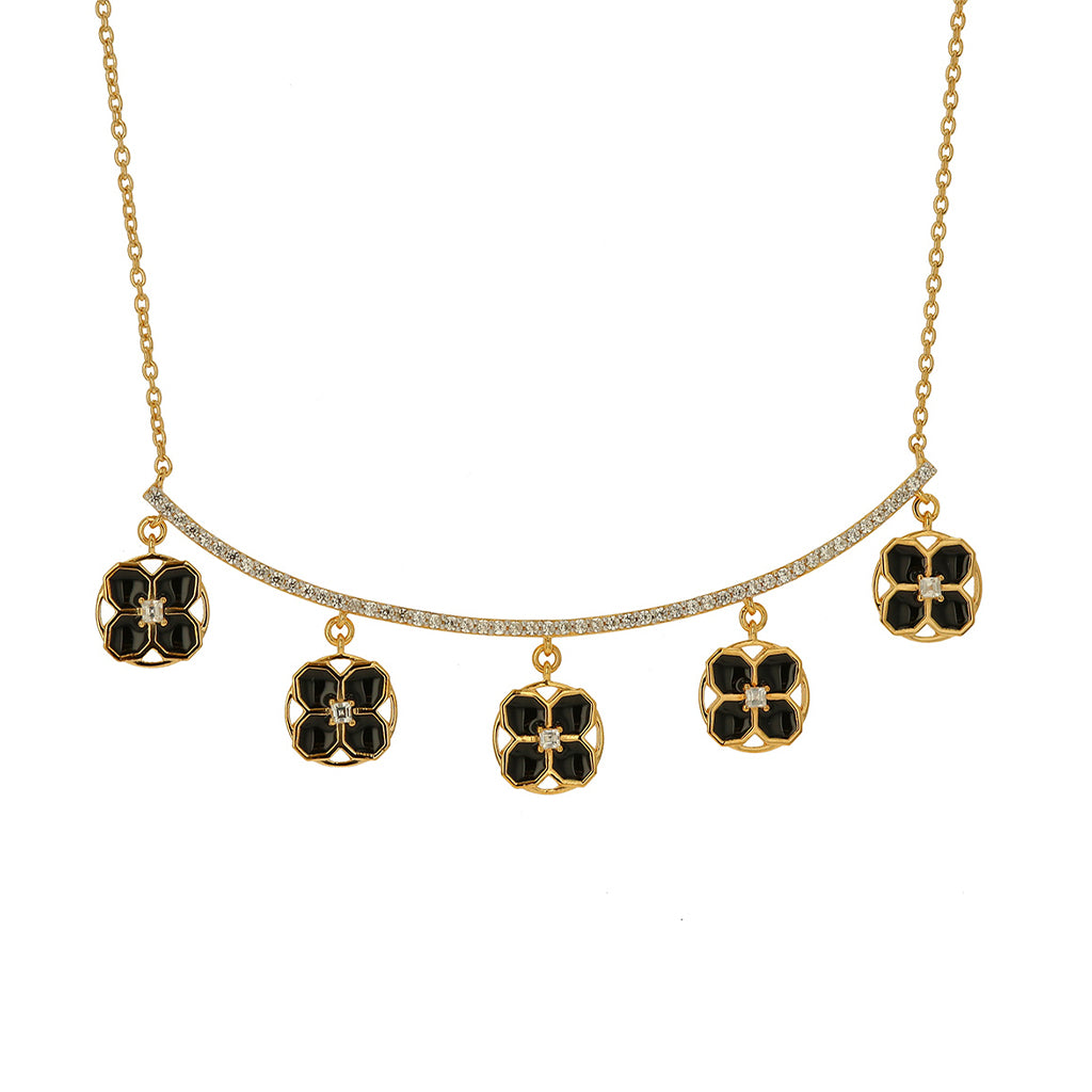 Carol Brodie Maia Lucky Clover Arc Necklace
