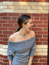 Carol Brodie Nike Y Necklace in Malachite