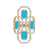 Carol Brodie Juno Shield Ring in Turquoise