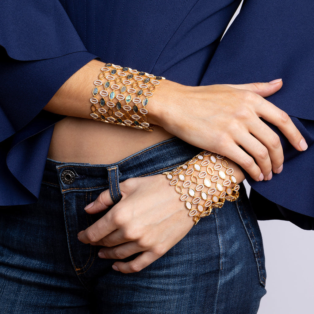 Carol Brodie Juno Warrior Mother of Pearl Bracelet